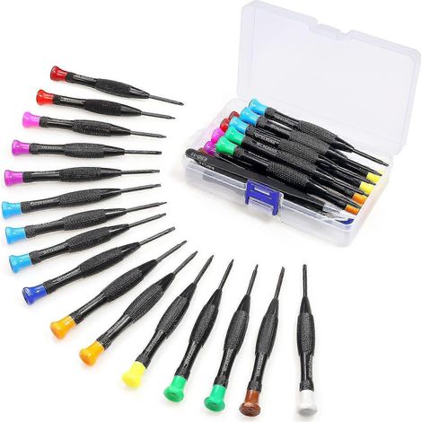 18-teiliges Torx-schraubendreher-set Mit Pinzette Und Bits Von T2 Bis T10 Für Xbox, Computer, Handys, Uhren Und Schmuck.