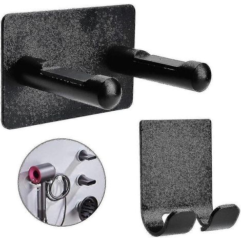Bohrfreie Halterung Aus Aluminium Für Haartrockner, Inklusive Steckdose Für Toilettenhaartrockner Und Aufbewahrungsständer Aus Aluminiumlegierung Für Ultraschallhaartrockner.