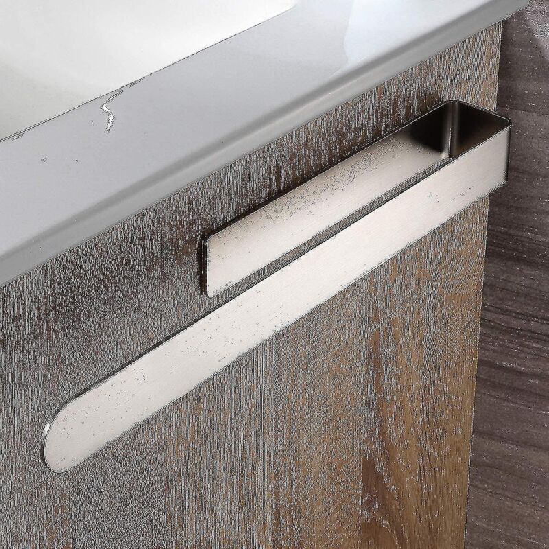 Kein Bohren Erforderlich, Selbstklebend, Schwarzer Edelstahl 37cm (niuniusilver).