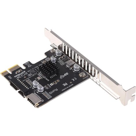 Pcie-zu-usb-3-typ-e-erweiterungskarte, Typ-c-frontblende, 19-polig, 20-polig, Mit Eigener Stromversorgung (ph61)