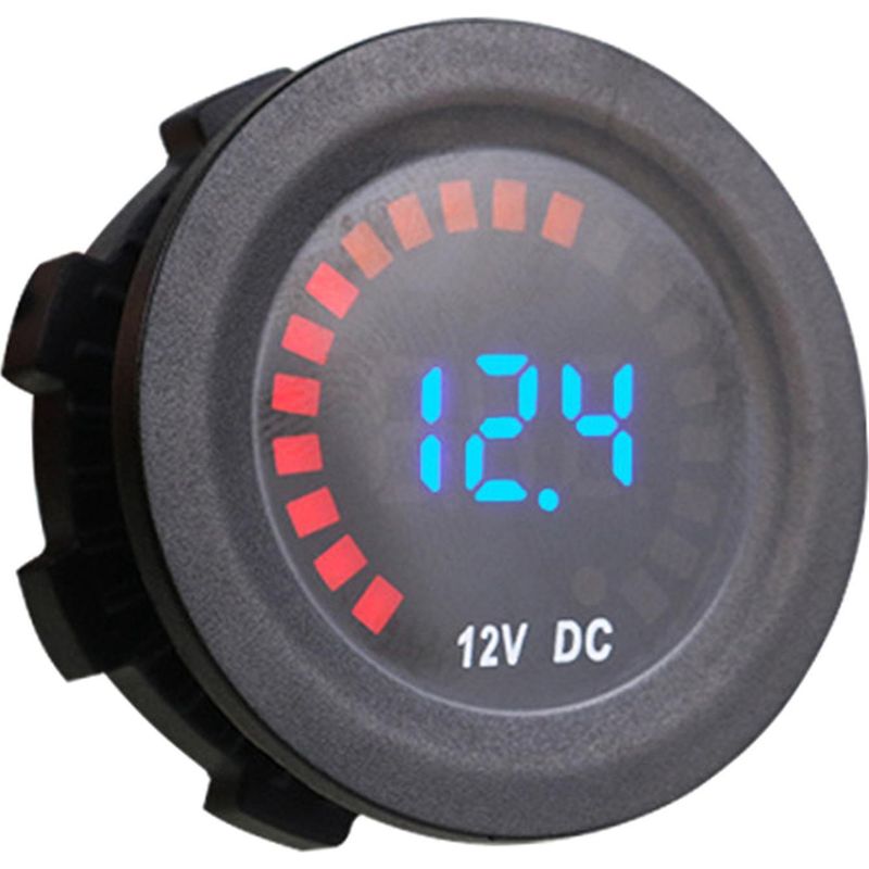 Digitales Led-voltmeter Für Autos Und Motorräder, 12-v-spannungsanzeige