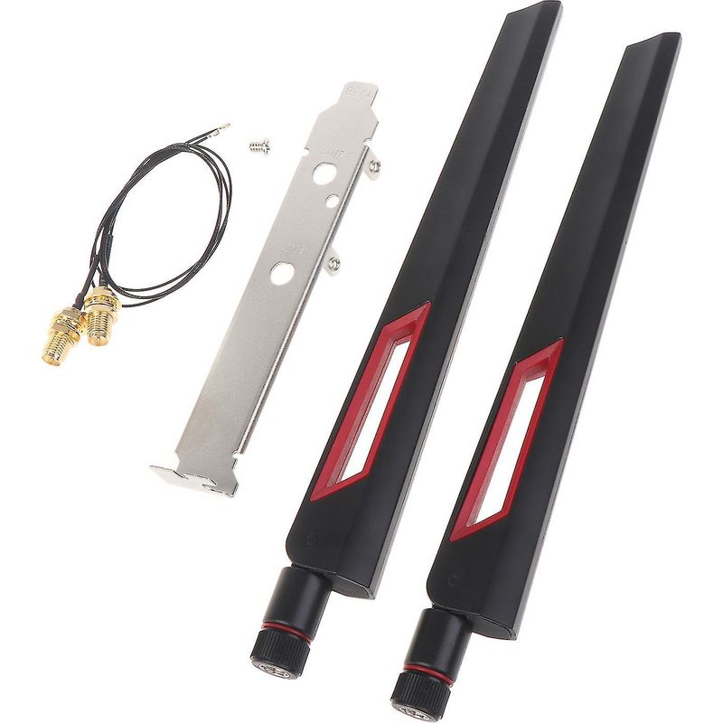 Dualband-wlan-antenne (2,4 Ghz/5 Ghz) Mit Rp-sma-stecker + 20 Cm Ipex Mhf4 Rp-sma-kabel