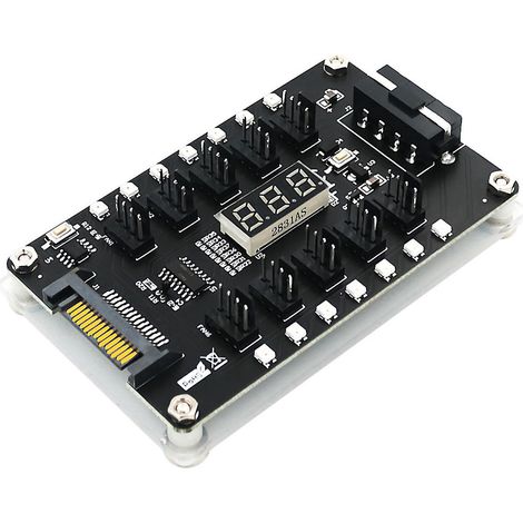 12-v-netzteil Für 3/4-pin-pwm-lüfter, 1-zu-10-fach-splitter, 10-fach-erweiterungshub