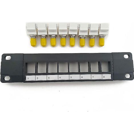 Optisches Patchpanel Mit 8 Ports (st), 10g-kompatibles Kunststoffgehäuse, Farbcodierte Beschriftung