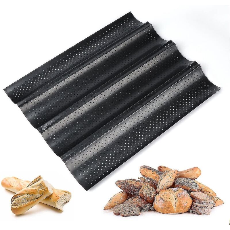 Backblech Für Baguettes, 33 X 38 X 2,4 Cm, Antihaftbeschichtet
