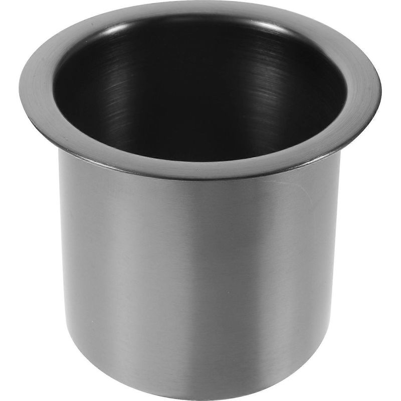 Einzelner Getränkehalter Fürs Sofa, Tragbarer Getränkehalter Aus Edelstahl, Einfach Einzusetzender Getränkehalter. – 10,5 X 10,5 Cm – Schwarz
