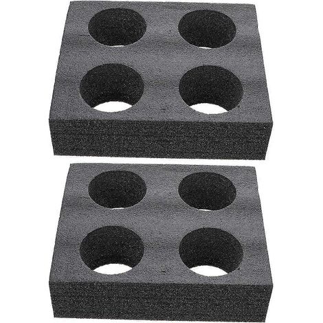 Set Mit 2 Schaumstoff-becherhaltern Für To-go-getränke – 24 X 20 X 6,7 Cm – Schwarz