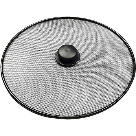 Spritzschutz Aus Edelstahl, Anti-schwerkraft-schutz, Spritzschutz Für Bratpfanne – 25,00 X 25,00 X 3,00 Cm – Schwarz