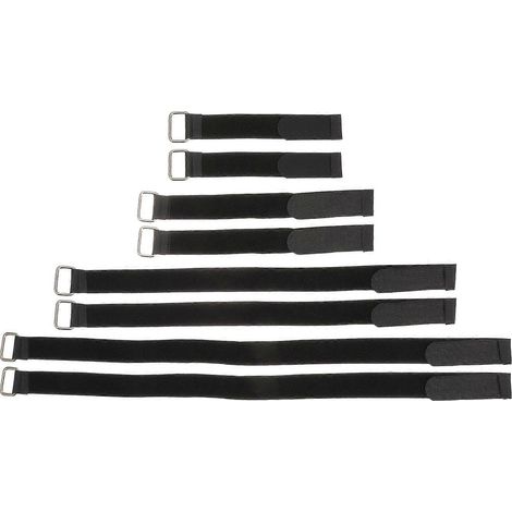 Set Mit 8 Selbstklebenden Nylon-aufbewahrungsbändern Für Werkzeug Und Organisation – Schwarz