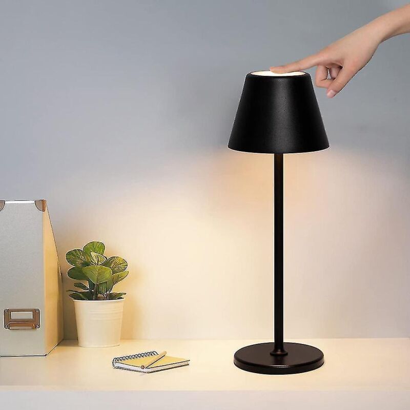 Sysy Tischlampenkabel, Led-tischlampe Mit Akku, Dimmbar, Touch-schalter & Wiederaufladbar, Usb-c, Aluminiumgehäuse
