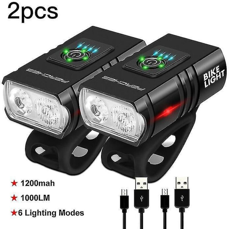 Wiederaufladbarer 1000 Lumen T6 Led-fahrradscheinwerfer Für Rennrad Und Mountainbike