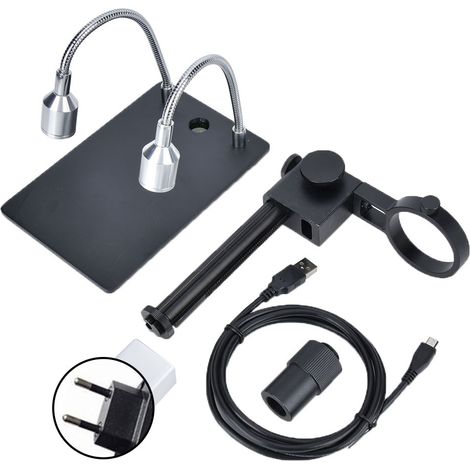 Stativ Aus Aluminiumlegierung Für Digitalmikroskope, 50 Mm Durchmesser, Kompatibel Mit Eu-stecker 100–240 V