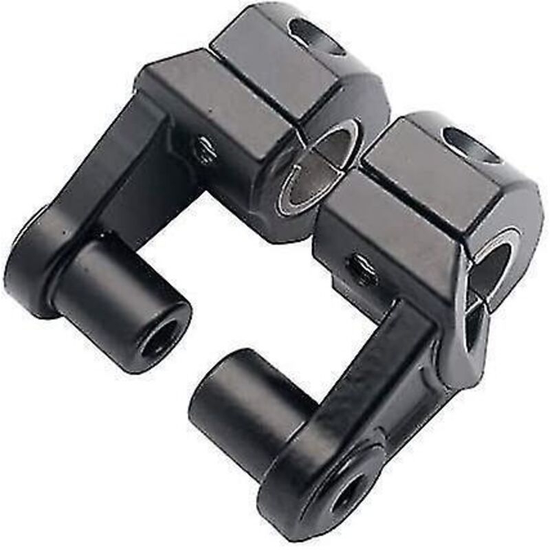 Universelle Motorrad-lenkererhöhungen, Kompatibel Mit 22 Mm (7/8") Und 28 Mm (1 1/8") Lenkern. Robuste Aluminiumlegierung, Klemmbefestigung, Schwarz, 2er-set.