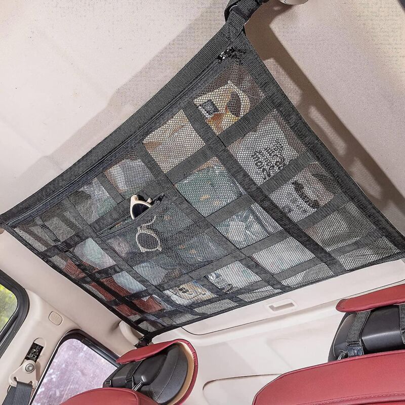 Verstärkte Dachbox Aus Netzgewebe, 80 X 55 Cm, Doppellagig, Belastbar Und Formstabil, Zur Aufbewahrung Auf Dem Dach Eines Pkw, Lkw Oder Suv, Ideal Für Lange Fahrten.