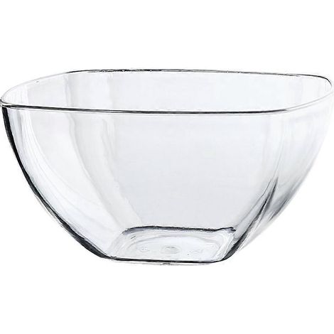 Quadratische Acrylschale Für Salat Oder Gemüse – 19 X 19 X 9,5 Cm – Transparent