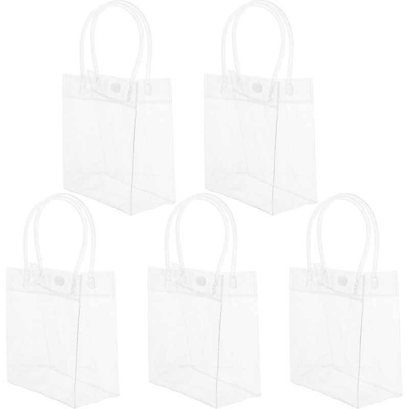 Set Mit 10 Pvc-tragetaschen, Schlichte Schultertaschen, Praktische Einkaufstaschen, Freizeitbeutel – 24 X 12 X 6,5 Cm