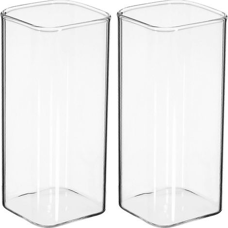 Set Aus 2 Eleganten Gläsern, Ideal Für Cocktails, Kaffee Oder Milch. – 13,30 X 6,00 X 6,00 Cm – Transparent