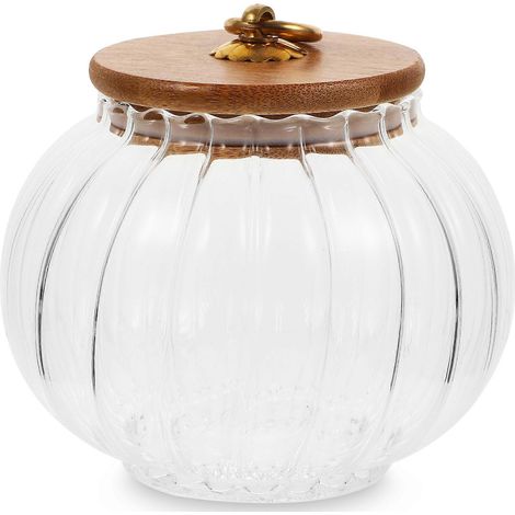 Glasbehälter Zur Aufbewahrung Von Kürbismodellen, Luftdichter Deckel, Transparente Kaffeedose – 12,50 X 12,50 X 10,50 Cm