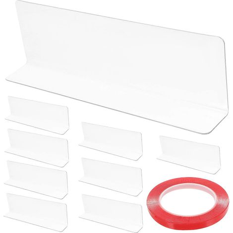 Set Mit 10 Transparenten Trennwänden Für Regale Und Schränke, Aufbewahrungsfächer, Ladenbedarf. – 20 X 6 Cm
