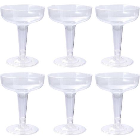Set Mit 10 Transparenten Einweg-cocktailgläsern, Champagnergläsern, Sicheren Trinkbechern, Partyzubehör Für Hochzeiten Und Bankette (120 Ml) – 11,00 X 8,00 X 8,00 Cm – Transparent