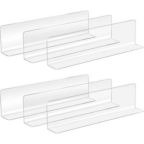 20 Supermarkt-regalteiler, Transparente Kunststoff-regalteiler Für Schränke – 20,00 X 6,00 X 3,00 Cm