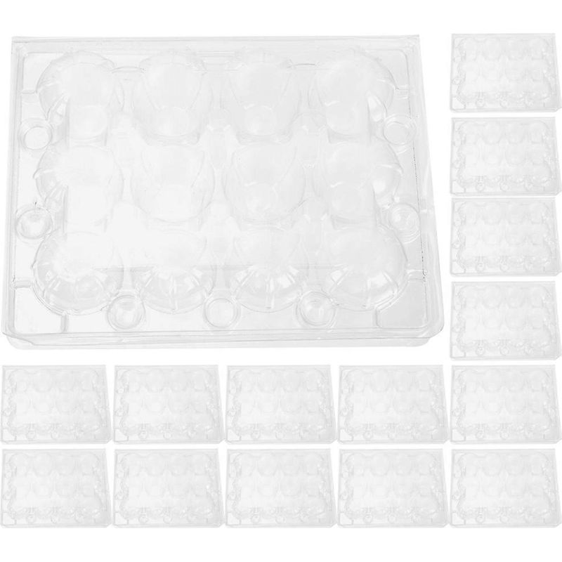 20 Transparente Verpackungsboxen Für Wachteleier – 21,5 X 13,5 Cm – Transparent