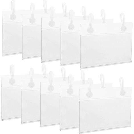 Packung Mit 50 Transparenten Preisschildhaltern Für Supermärkte Und Regale. – 8,20 X 5,50 X 0,10 Cm