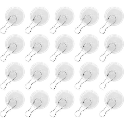 Set Mit 20 Transparenten, Stabilen, Selbstklebenden Deckenhaken Mit Aufhängeösen. – 3 X 3 Cm