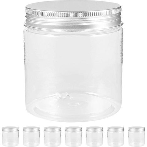 Set Mit 8 Vorratsgläsern Mit Deckel Für Gewürze, Marmeladen, Honig Und Andere Lebensmittel. Inklusive Durchsichtiger Flaschen. Mini-flaschen. – 9,00 X 7,00 X 7,00 Cm