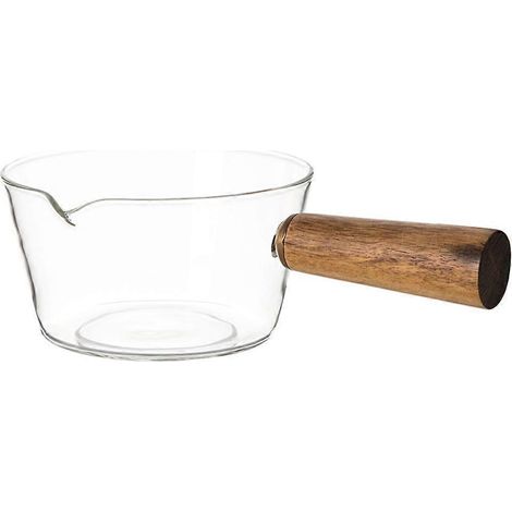 Klarer Glastopf Mit Griff, Antihaftbeschichteter Borosilikatglastopf – 24 X 15 X 6,5 Cm