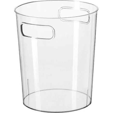 Transparenter Haushaltsmülleimer Mit Griff, Abfalleimer, Büromülleimer – 17,5 X 16,5 Cm