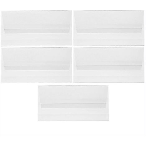 Set Mit 5 Doppelseitigen, Transparenten Namensschildern Aus Acrylglas Inklusive Tischständer. – 15 X 8 X 8 Cm – Transparent