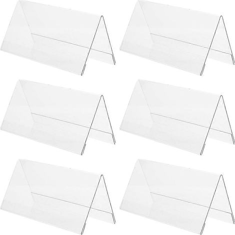6er-set Acryl-aufsteller Für Sitzplatznummern, Namensschilder, Konferenzbedarf – 15,00 X 8,00 X 8,00 Cm – Transparent