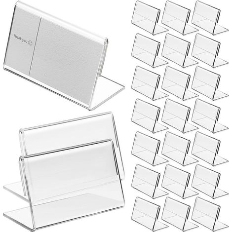 40 Plakathalter, Kartenaufsteller, Marktaufsteller, Platzkartenhalter, Preisauszeichnungshalter – 6,00 X 4,00 X 2,80 Cm