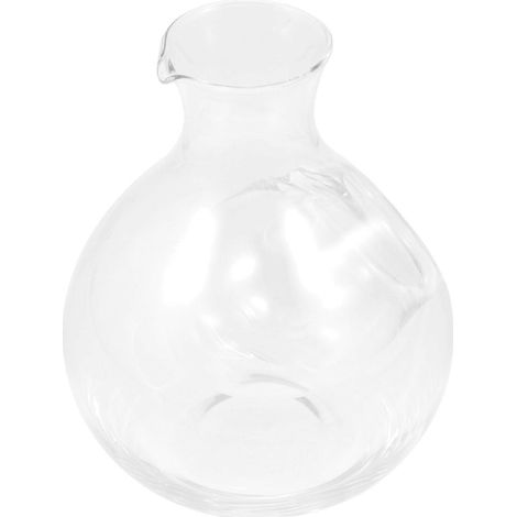 Klare Glas-weinkaraffe Für Den Heimgebrauch Mit Eiswürfelbehälter. – 12,5 X 10 X 10 Cm – Transparent