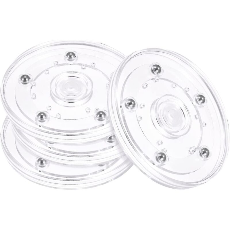 Set Aus 4 Drehbaren Stützen Von 10 Cm Mit Stahlkugellagern, Lazy Susan Drehteller.
