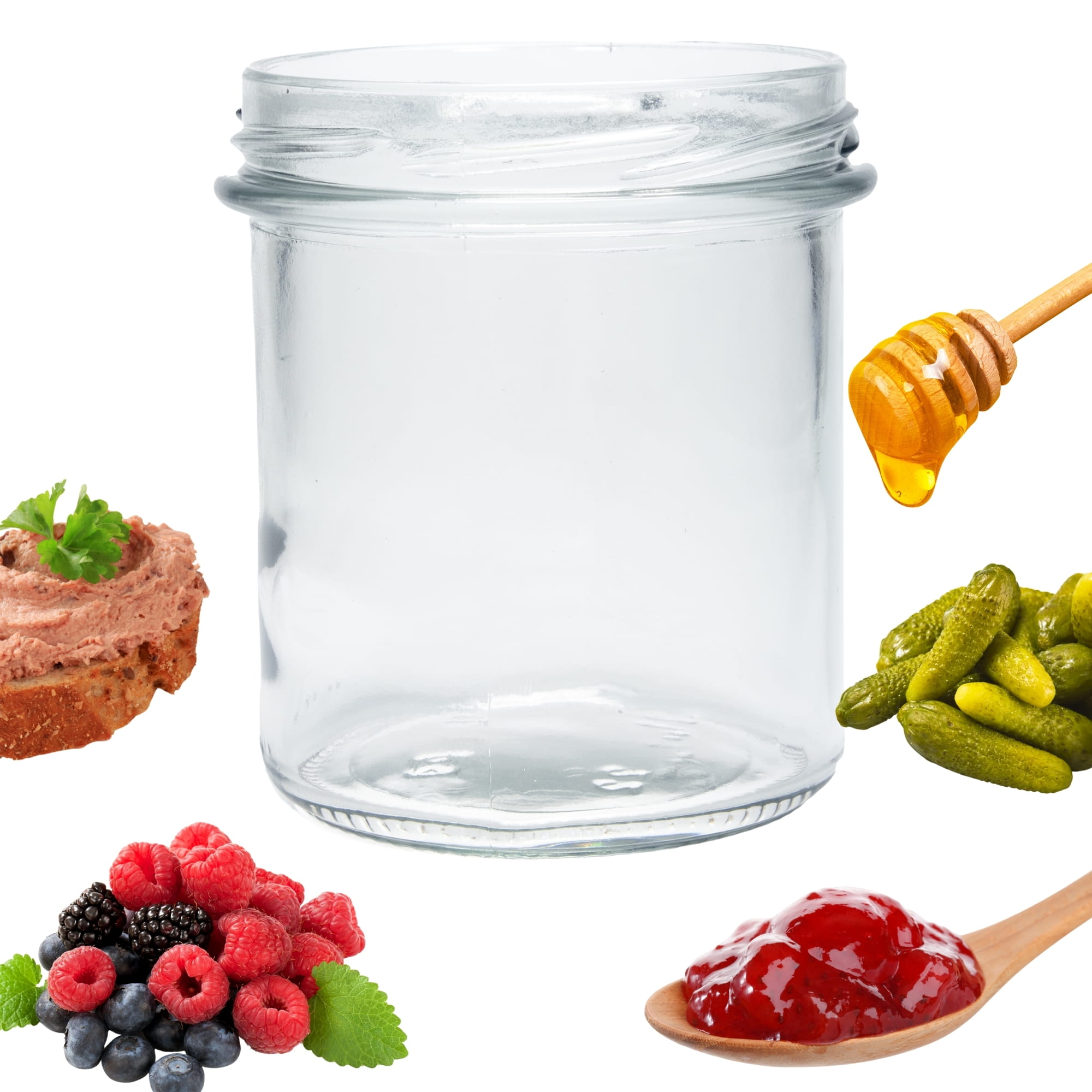 Pac3500/82 Glasglas 350 Ml Für Einmalungen, Gurken, Honig, Liköre, Saucen Fi82