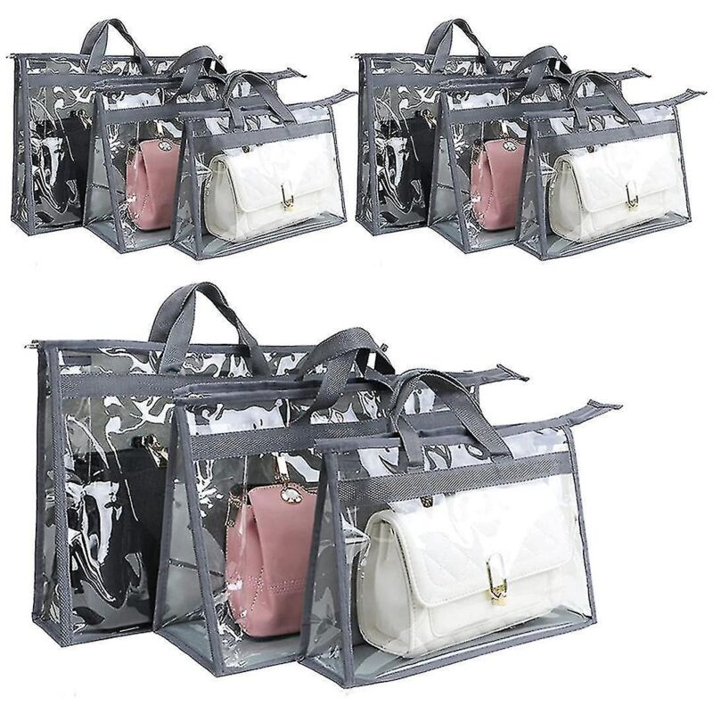 Set Mit 9 Staubbeuteln Für Handtaschen, Transparente Aufbewahrung Für Handtaschen, Kleiderschrank-organizer, Handtaschen