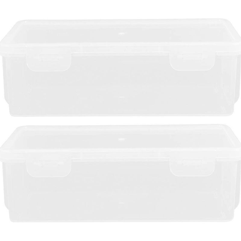Set Aus 2 Aufbewahrungsboxen Für Gewürze Und Brot Mit Luftdichten Fächern Für Toast. – 19,00 X 9,50 X 6,00 Cm