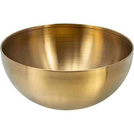 Multifunktionale Salatschüssel, Obstbehälter, Aufbewahrungsschüssel Aus Edelstahl – 15,00 X 15,00 X 7,00 Cm – Gold