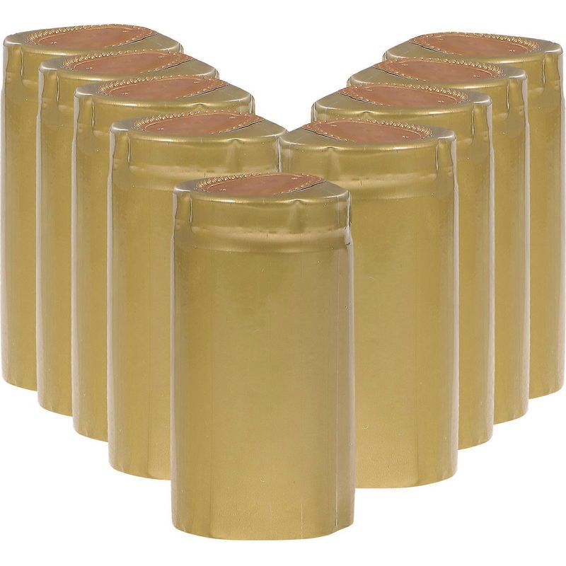 100 Schrumpfkapseln Für Weinflaschen, Schrumpffolie Für Rotwein, Professionelles Zubehör Für Flaschen Mit Zwei Öffnungen – 3 X 3 X 6 Cm – Gold