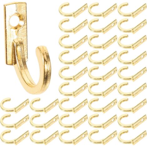Set Mit 100 Antiken Wandhaken Für Kleidung, Hüte Und Mäntel, Fürs Badezimmer – 2,2 X 1,8 Cm – Gold