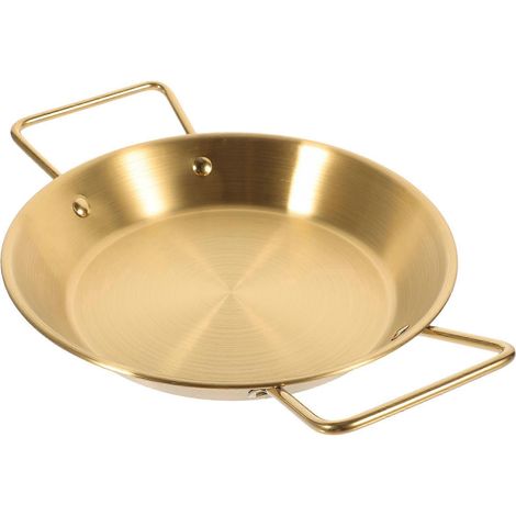 Zweiflügelige Bratpfanne Aus Edelstahl Für Pasta (gold) – 29,00 X 21,00 X 3,30 Cm – Gold