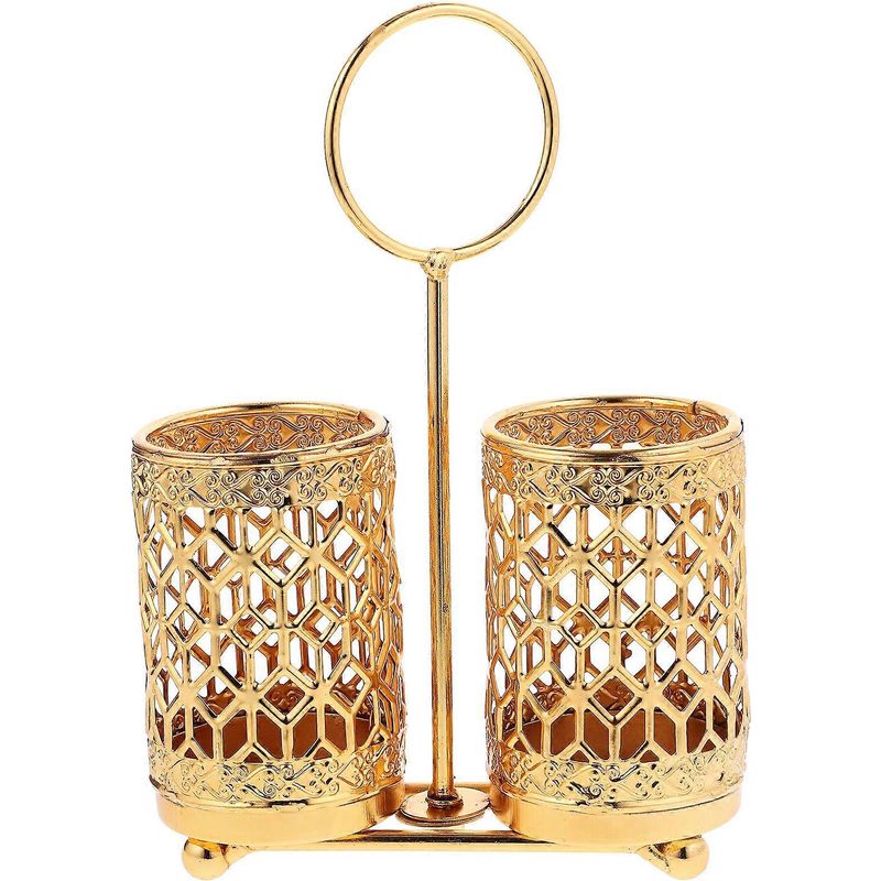 Küchenutensilienhalter, Besteckablage, Besteckorganizer Für Die Küchenarbeitsplatte – 17,5 X 12 X 5 Cm – Gold