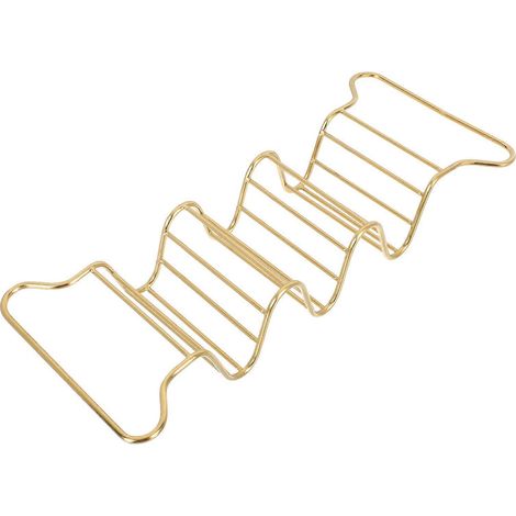 Taco-ständer Aus Edelstahl (1 Stück), Präsentationsständer Für Crêpes Und Hähnchenrollen Für Restaurants. – 27 X 11,3 Cm – Gold