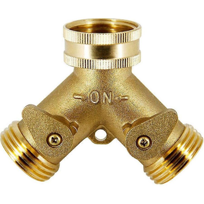 Dreifach-schlauchverbinder Mit Widerhaken Für 3/4-zoll-gartenschlauch (1 Stück) – 6 X 5 X 1,9 Cm – Gold