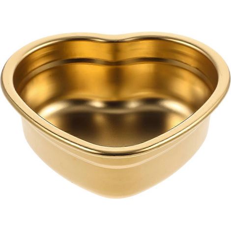 Herzförmiger Edelstahlteller, Vorspeisen-/dessertschale Für Restaurants – 17 X 17 X 6 Cm – Gold
