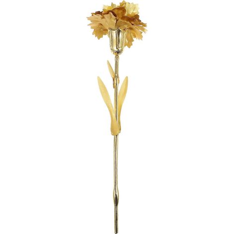 Künstliche Nelken Aus 24-karätigem Blattgold, Handgefertigt Und In Einer Geschenkbox Präsentiert. Ideal Für Muttertag, Thanksgiving Und Geburtstage. (gold) – 25 X 7,5 Cm – Gold