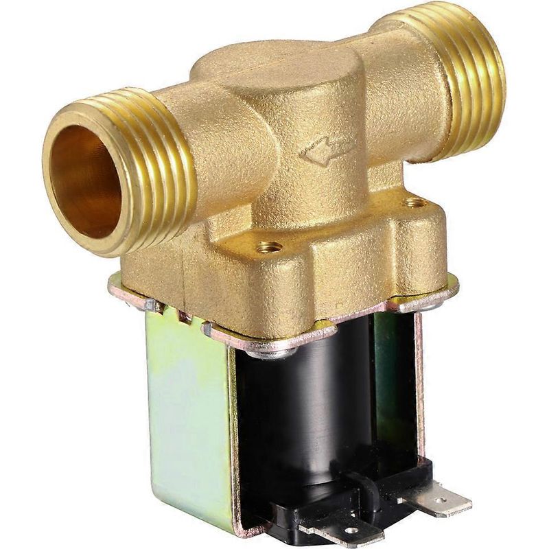 1/2" Npsm 12v Dc Elektrisches Messing-magnetventil, 2-wege, Normalerweise Geschlossen, Mit Magnetischem Durchflusssensor Für Den Wassereinlass. - Golden