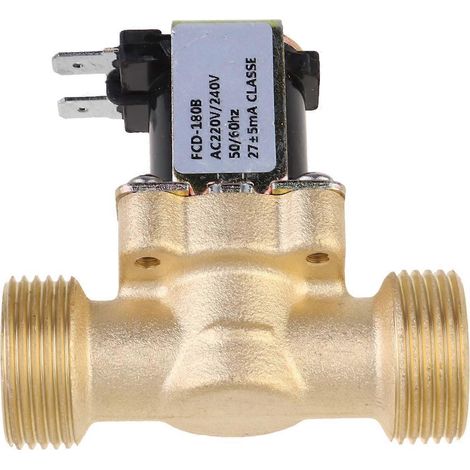 G3/4 Ac220v Magnetventil, Wassereinlass-durchflussschalter, Schnellanschluss, Normalerweise Geschlossen, Elektromagnetisch (gold) - 7x6cm - Gold